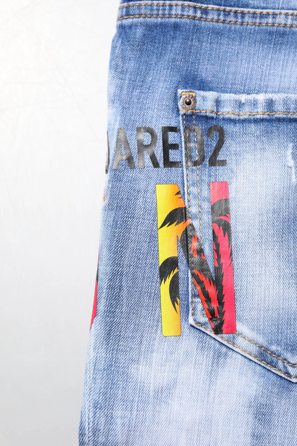 Dsquared² Blue Washed Cotton Mid Waist Skinny Denim Jeans by Dsquared²