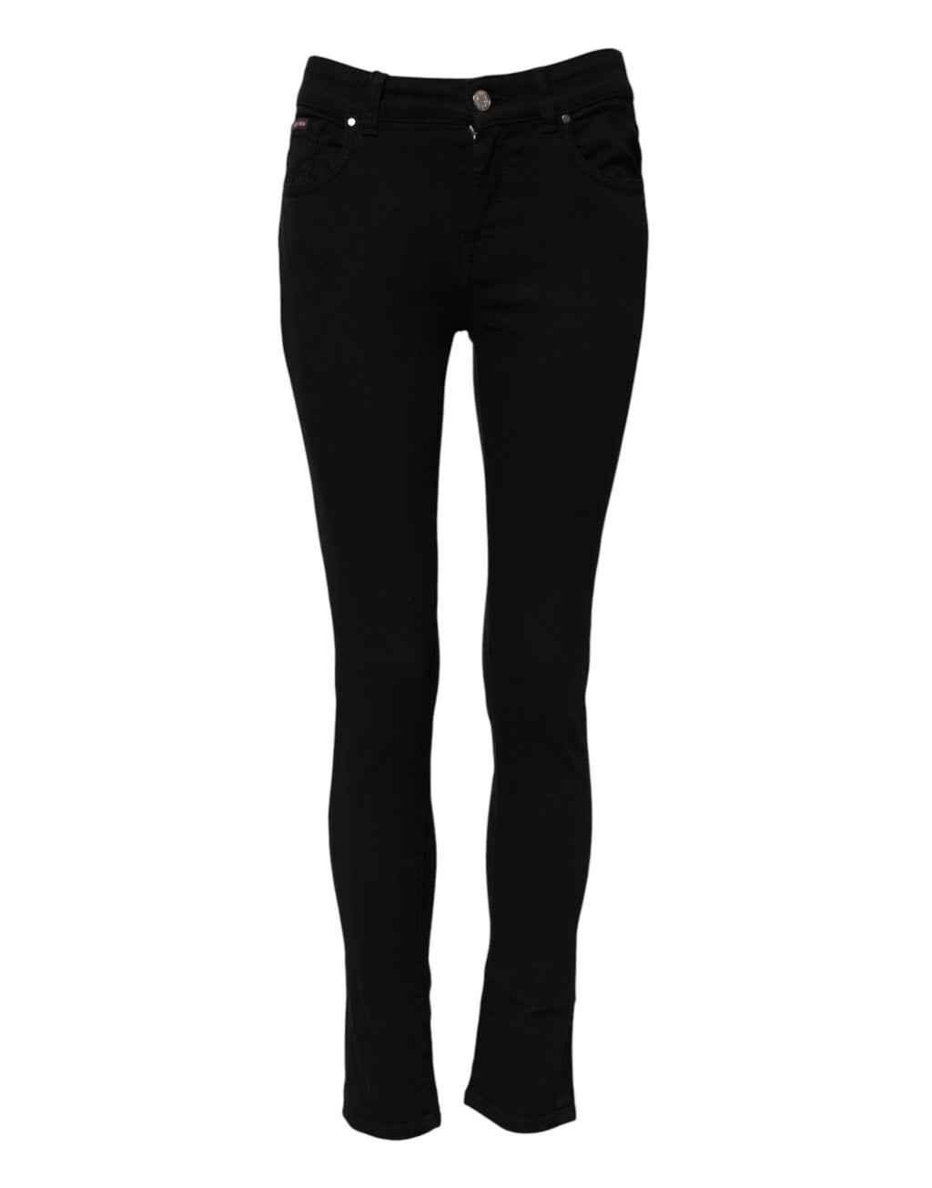 Dolce & Gabbana Black Skinny Cotton Mid Waisted Denim Jeans by Dolce & Gabbana