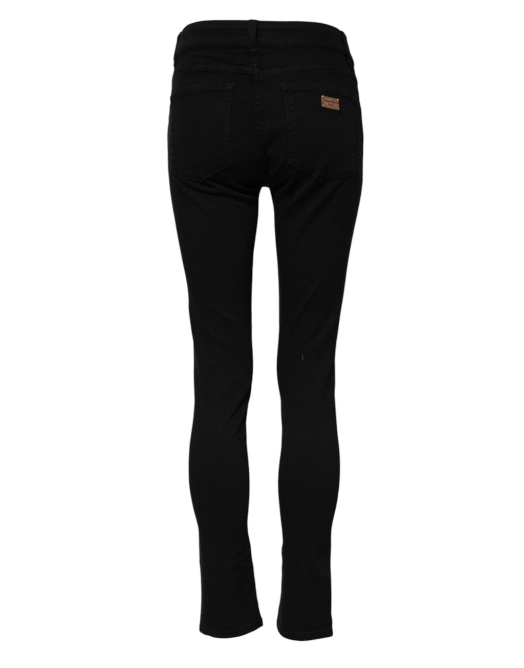Dolce & Gabbana Black Skinny Cotton Mid Waisted Denim Jeans by Dolce & Gabbana