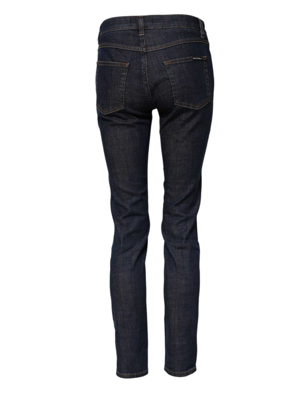 Dolce & Gabbana Blue Skinny Cotton Mid Waisted Denim Jeans by Dolce & Gabbana