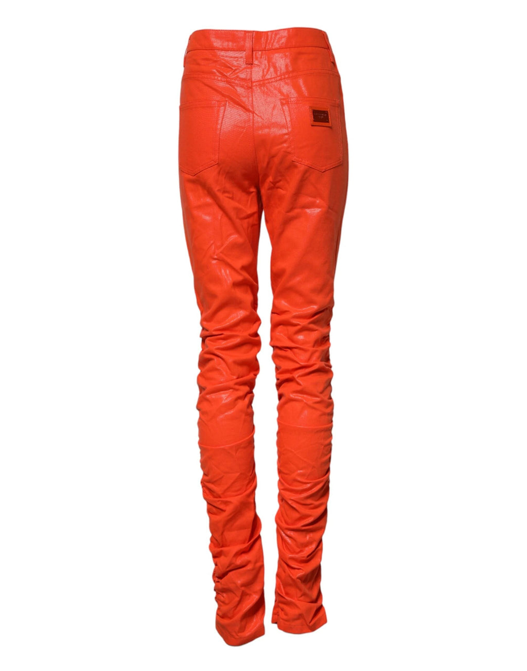 Dolce & Gabbana Orange Cotton High Waisted Denim Jeans by Dolce & Gabbana