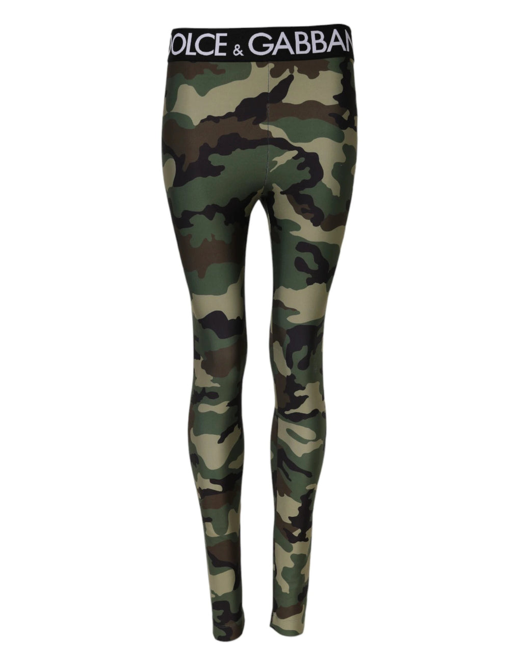 Dolce & Gabbana Multicolor Camouflage DG Waist Leggings Pants by Dolce & Gabbana