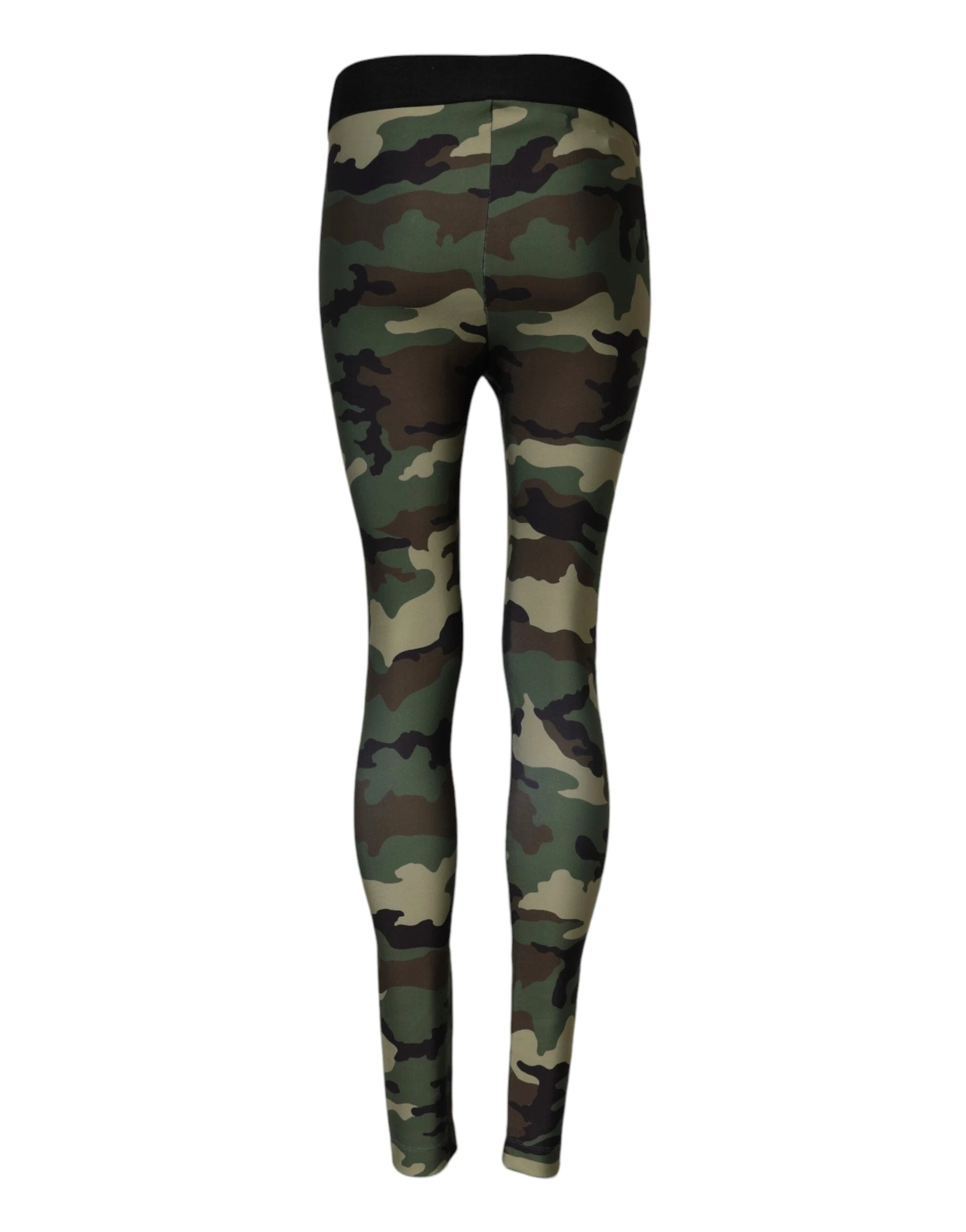 Dolce & Gabbana Multicolor Camouflage DG Waist Leggings Pants by Dolce & Gabbana