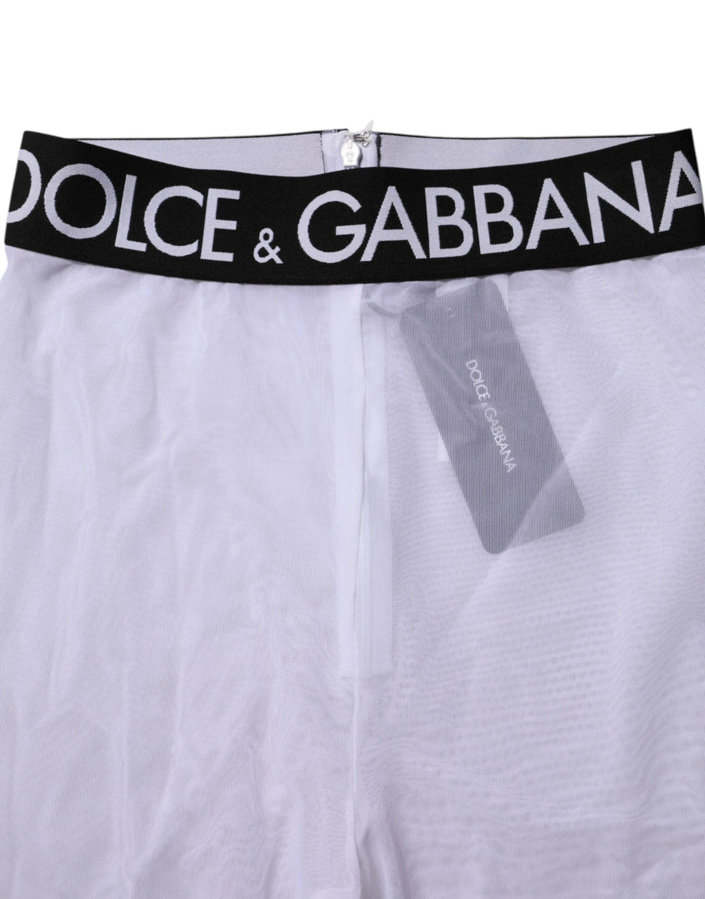 Dolce & Gabbana Gray Nylon DG Logo Mid Waisted Leggings Pants by Dolce & Gabbana