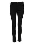 Dolce & Gabbana Black Skinny Cotton Mid Waisted Denim Jeans by Dolce & Gabbana