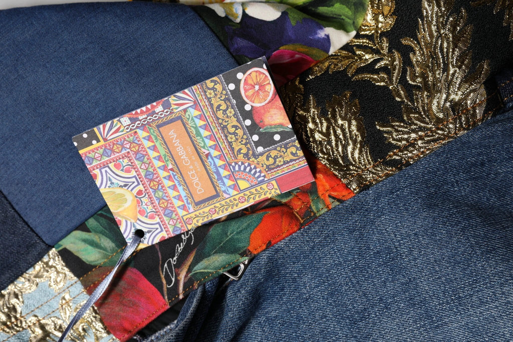 Dolce & Gabbana Blue AMBER Patchwork High Waist Denim Jeans by Dolce & Gabbana