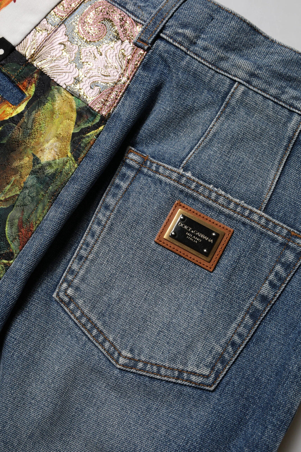 Dolce & Gabbana Blue AMBER Patchwork High Waist Denim Jeans by Dolce & Gabbana