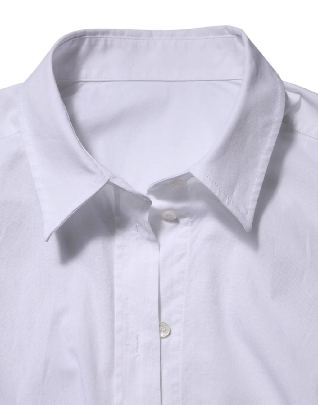 Dolce & Gabbana White Cotton Long Sleeves Collared Top Shirt by Dolce & Gabbana
