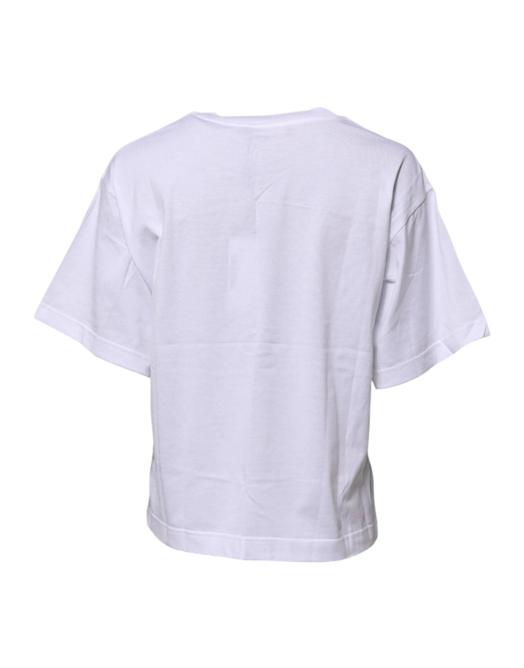 Dolce & Gabbana White Cotton Graphic Print Crew Neck T-shirt by Dolce & Gabbana