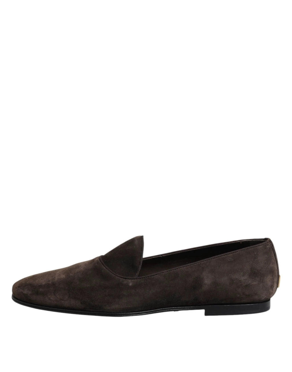Dolce & Gabbana Brown Velvet Leather Slip On Loafers Shoes by Dolce & Gabbana