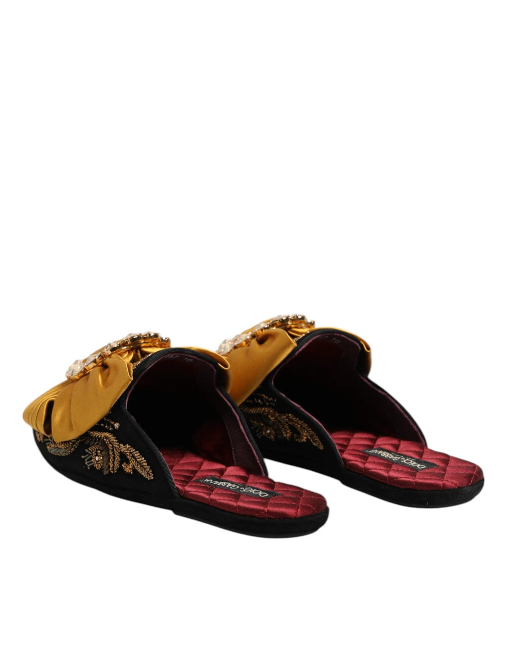 Dolce & Gabbana Multicolor Embellished Flat Sandals Shoes by Dolce & Gabbana