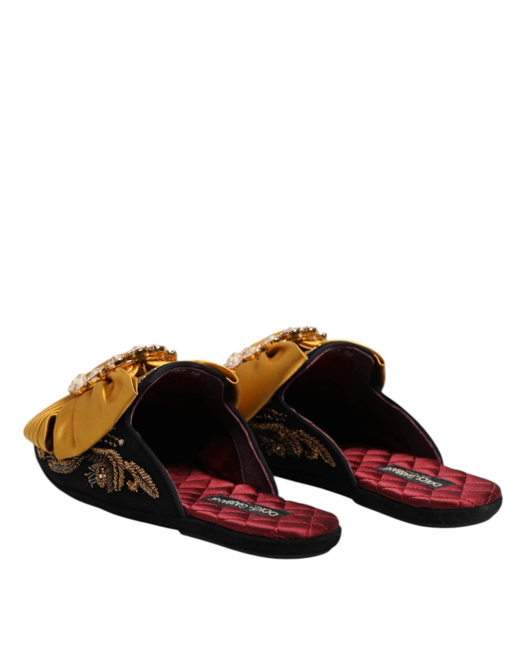 Dolce & Gabbana Multicolor Embellished Flat Sandals Shoes by Dolce & Gabbana