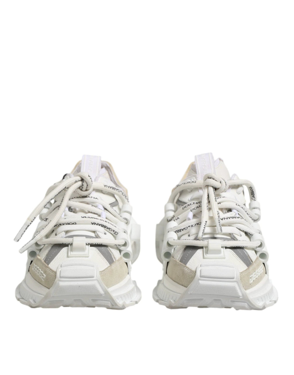 Dolce & Gabbana White Gray Low Top Space Sneakers Shoes by Dolce & Gabbana