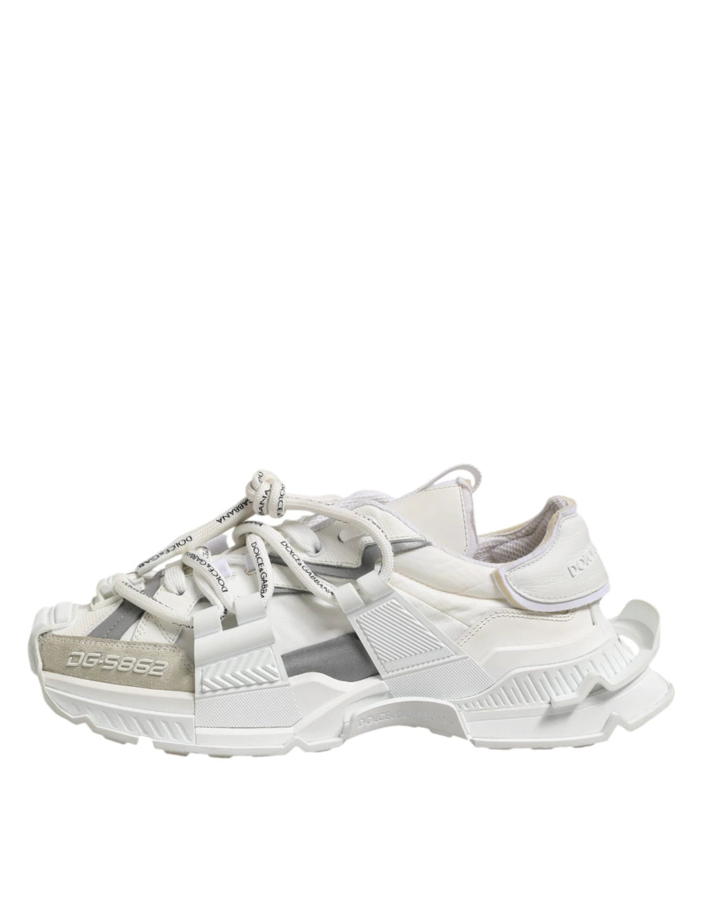 Dolce & Gabbana White Gray Low Top Space Sneakers Shoes by Dolce & Gabbana