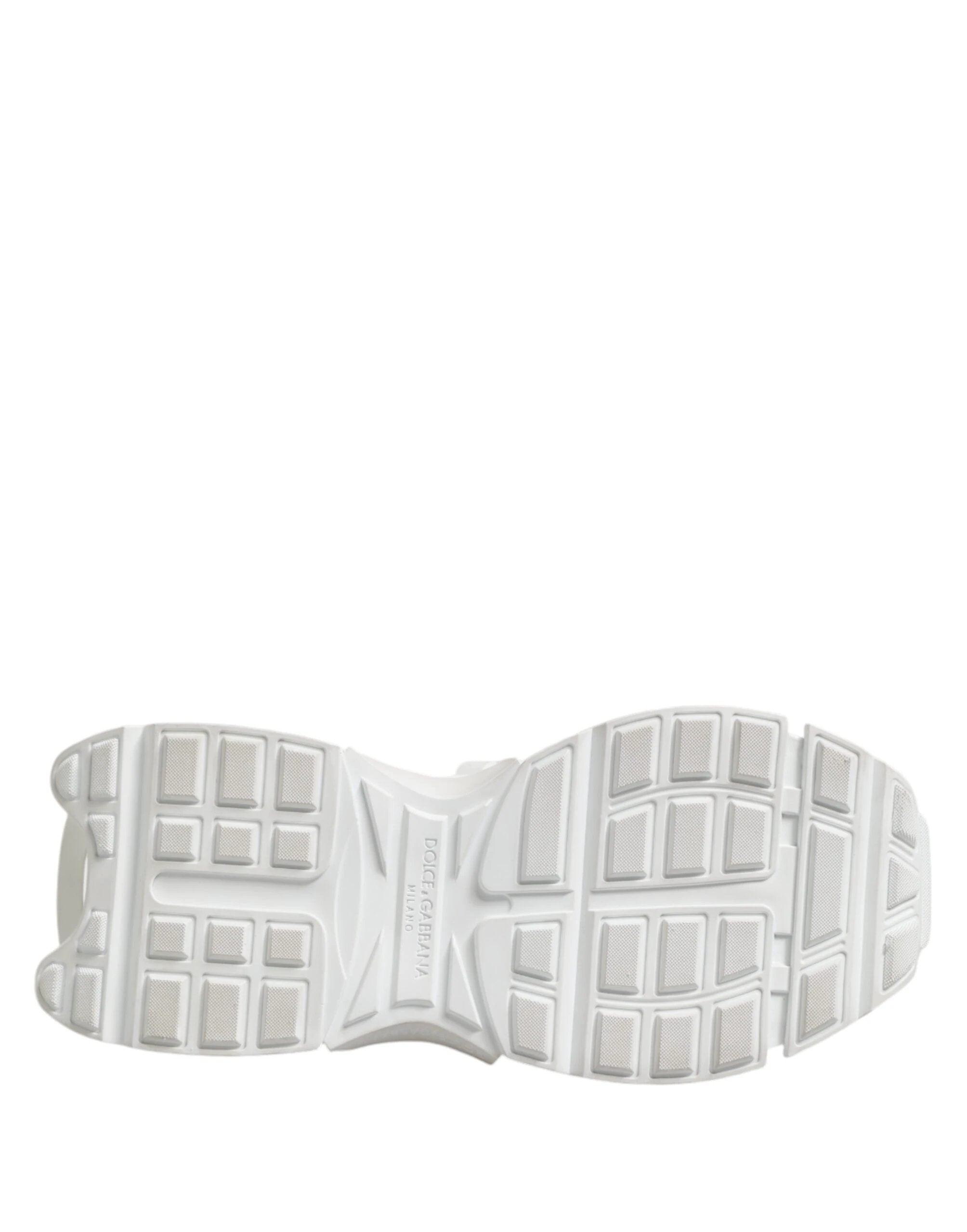 Dolce & Gabbana White Gray Low Top Space Sneakers Shoes by Dolce & Gabbana