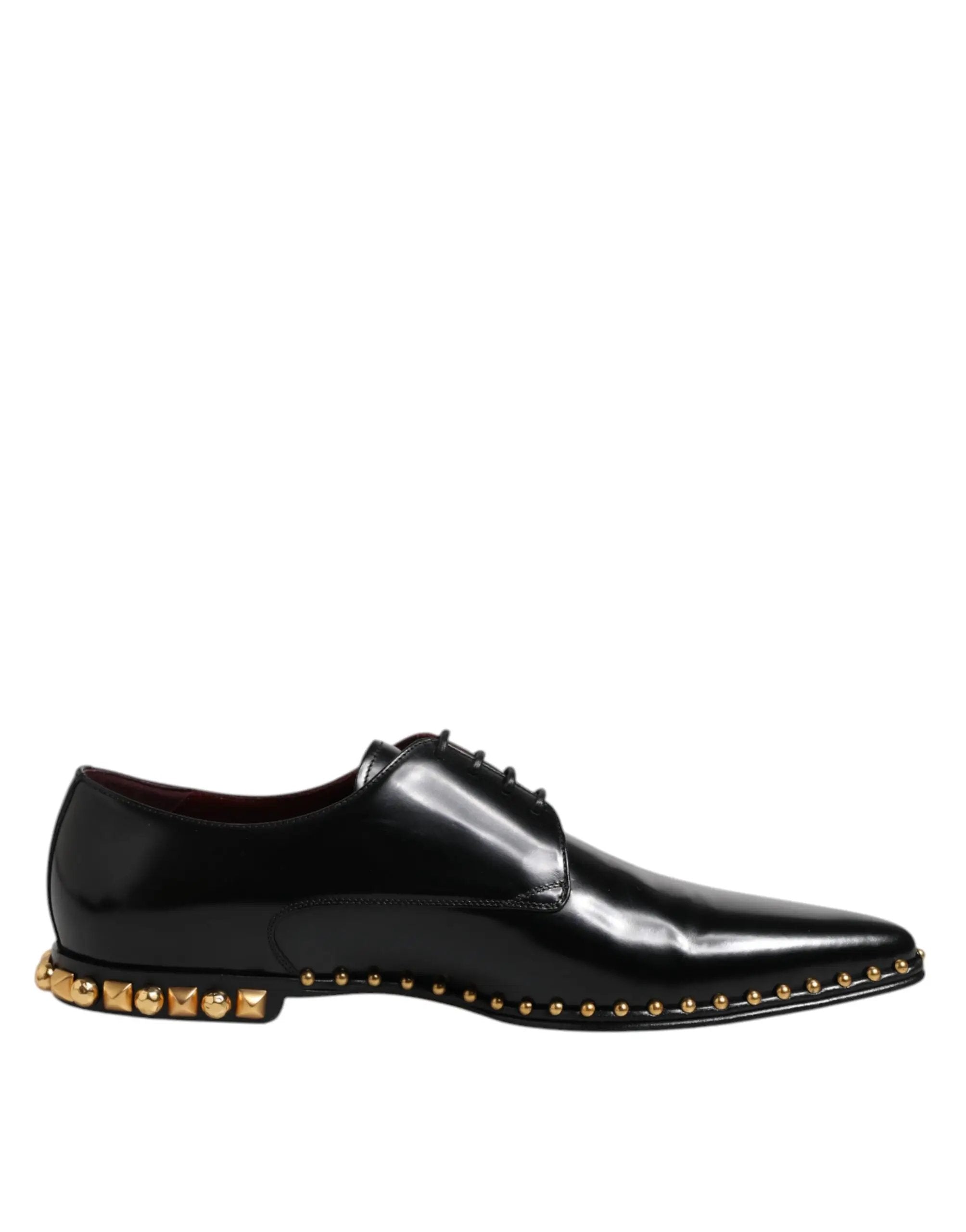 Chaussures habillées Dolce &amp; Gabbana Derby cloutées en cuir noir pour homme