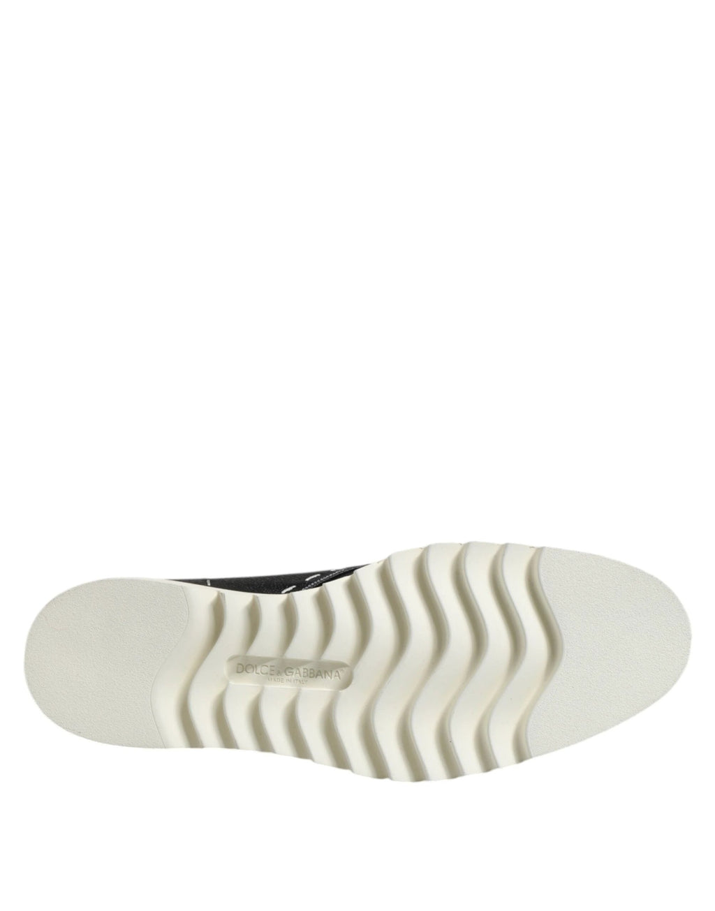 Dolce & Gabbana Black White Leather Ankle Boots Shoes by Dolce & Gabbana