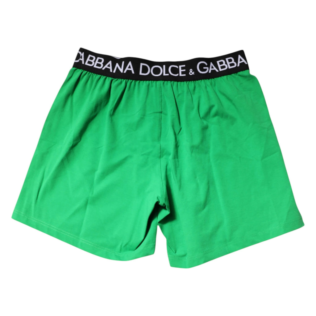 Dolce & Gabbana Green Cotton Regular Boxer Shorts Underwear by Dolce & Gabbana