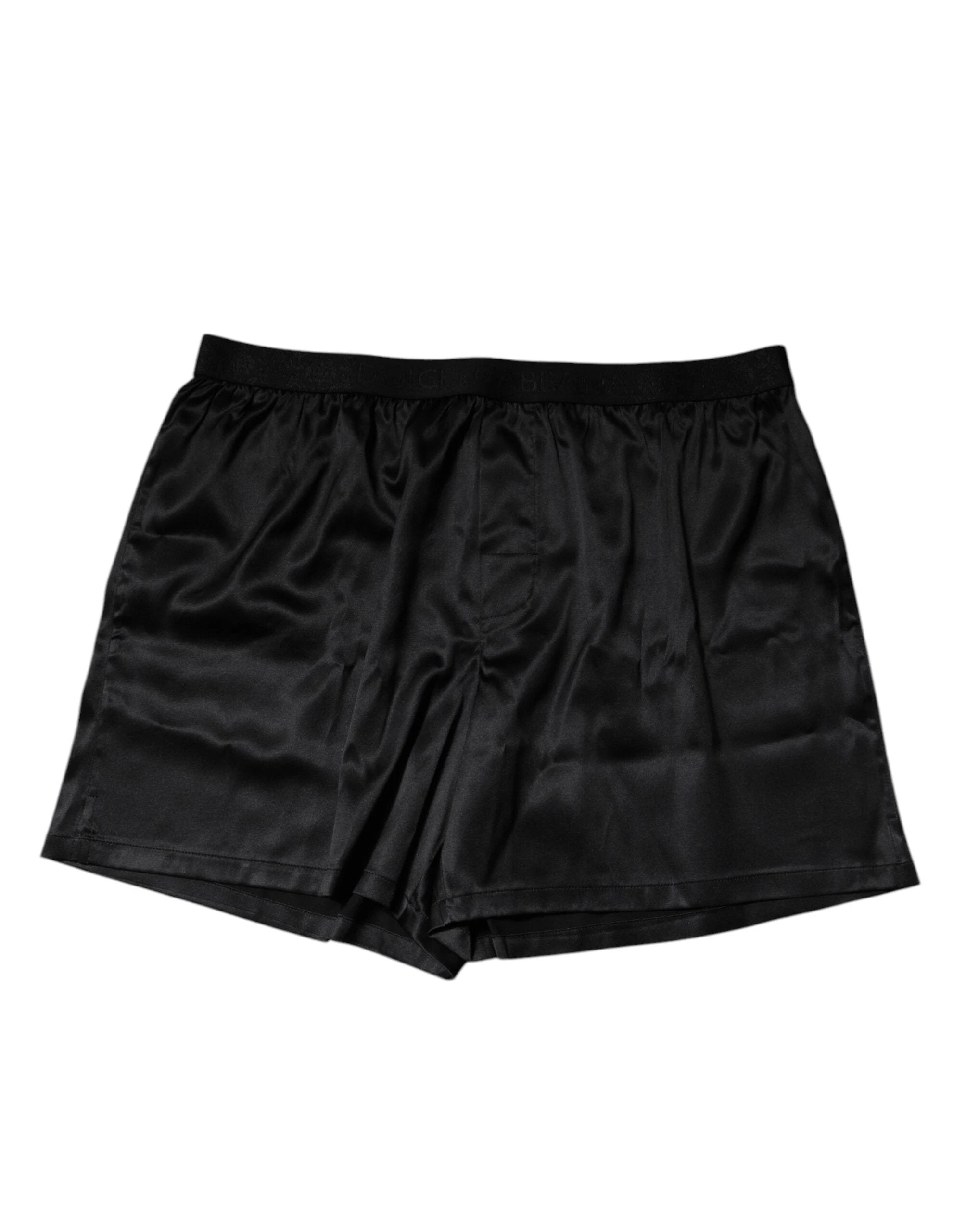 Dolce & Gabbana Black Silk Regular Men Boxer Shorts Underwear by Dolce & Gabbana