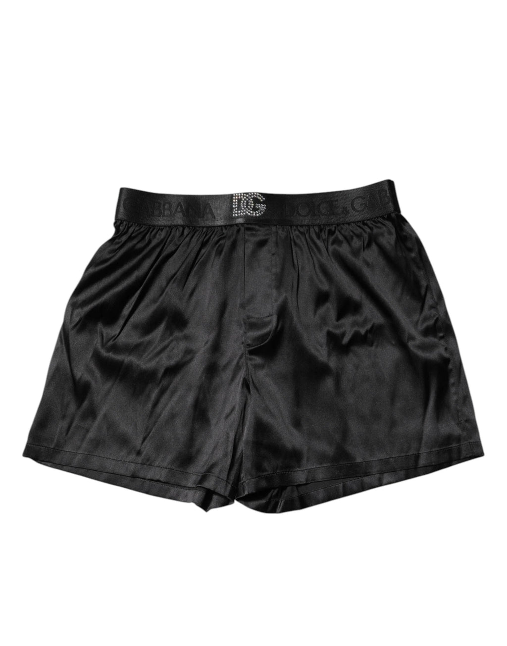 Dolce & Gabbana Black Logo Waist Regular Boxer Shorts Underwear by Dolce & Gabbana