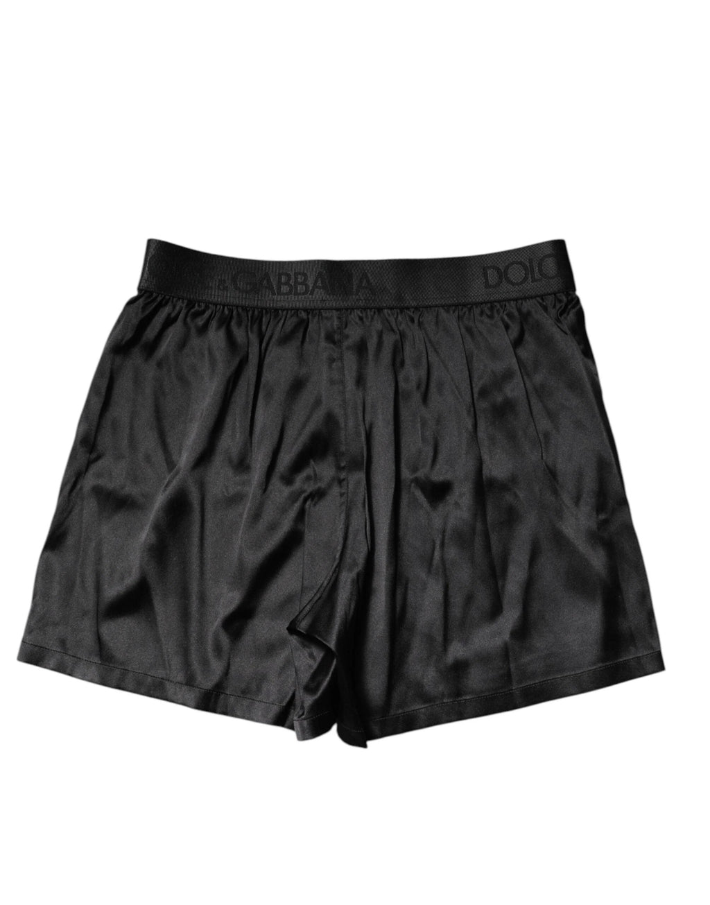 Dolce & Gabbana Black Logo Waist Regular Boxer Shorts Underwear by Dolce & Gabbana