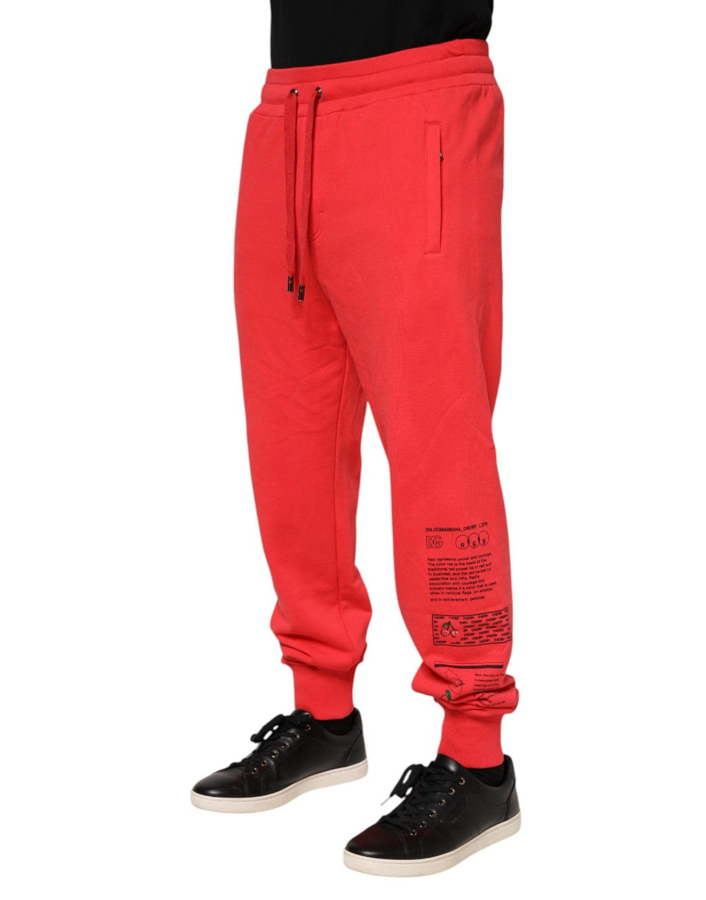 Dolce & Gabbana Red Cotton Men Jogger Sweatpants Pants by Dolce & Gabbana