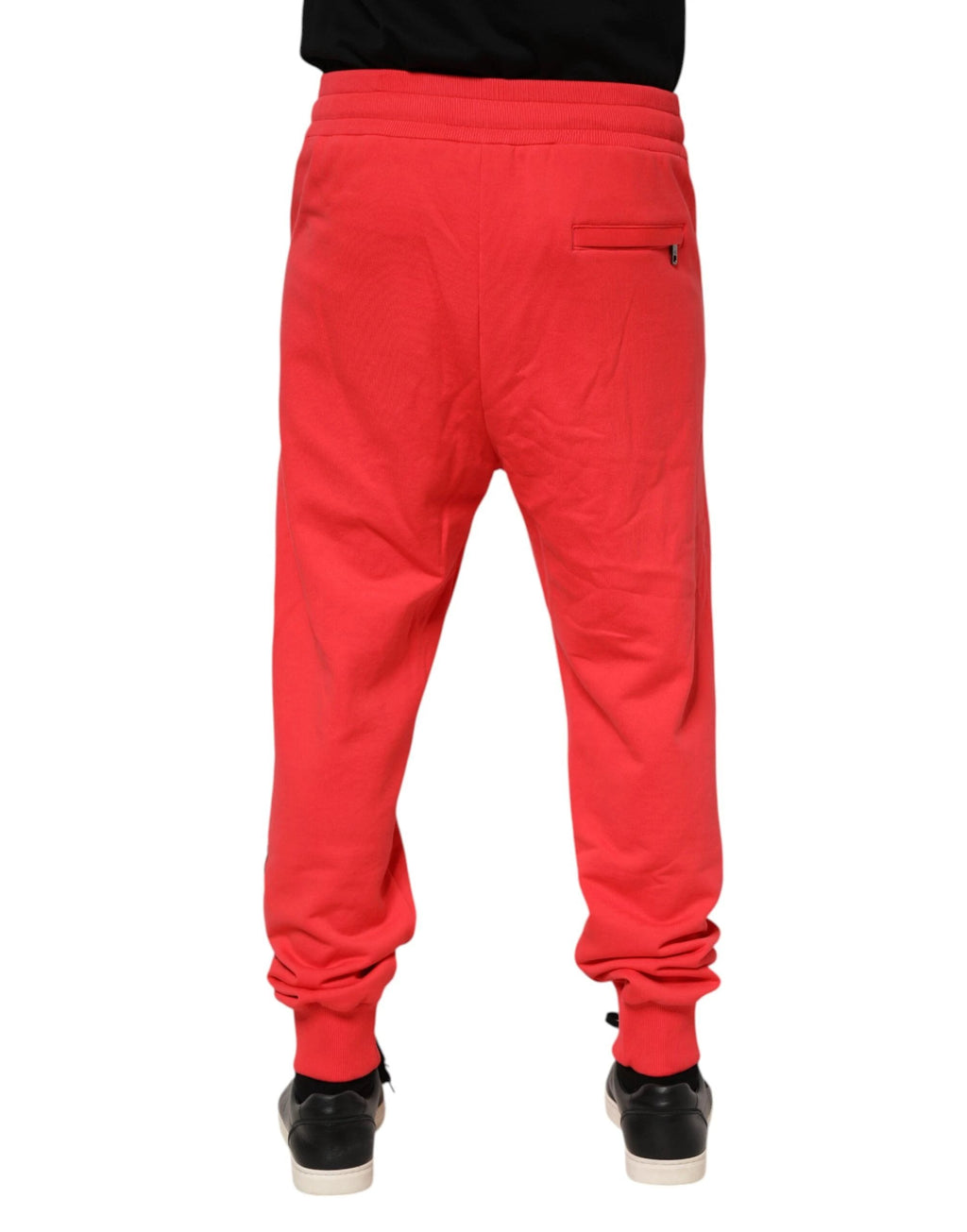 Dolce & Gabbana Red Cotton Men Jogger Sweatpants Pants by Dolce & Gabbana