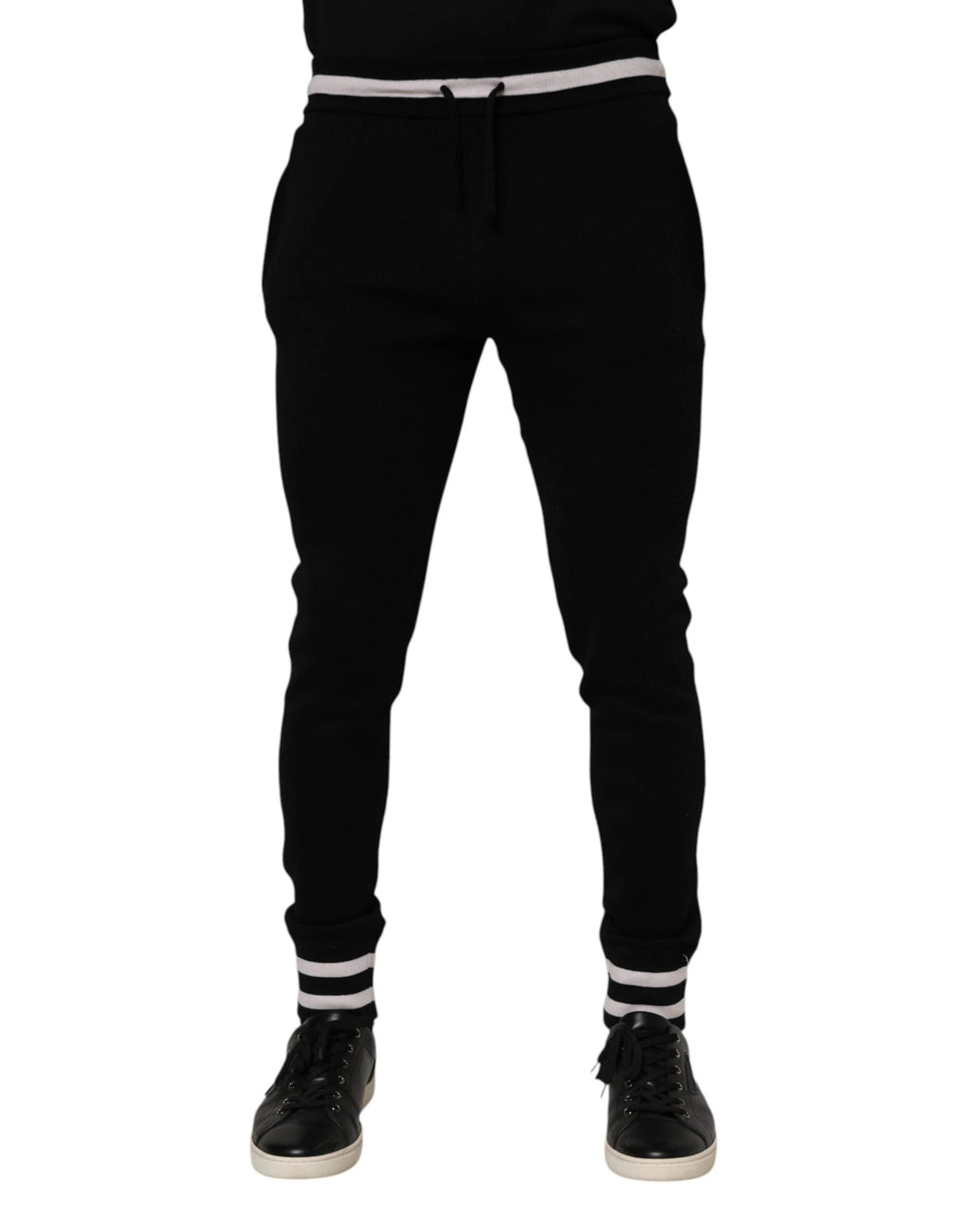 Dolce & Gabbana Black Cotton Men Jogger Sweatpants Pants by Dolce & Gabbana