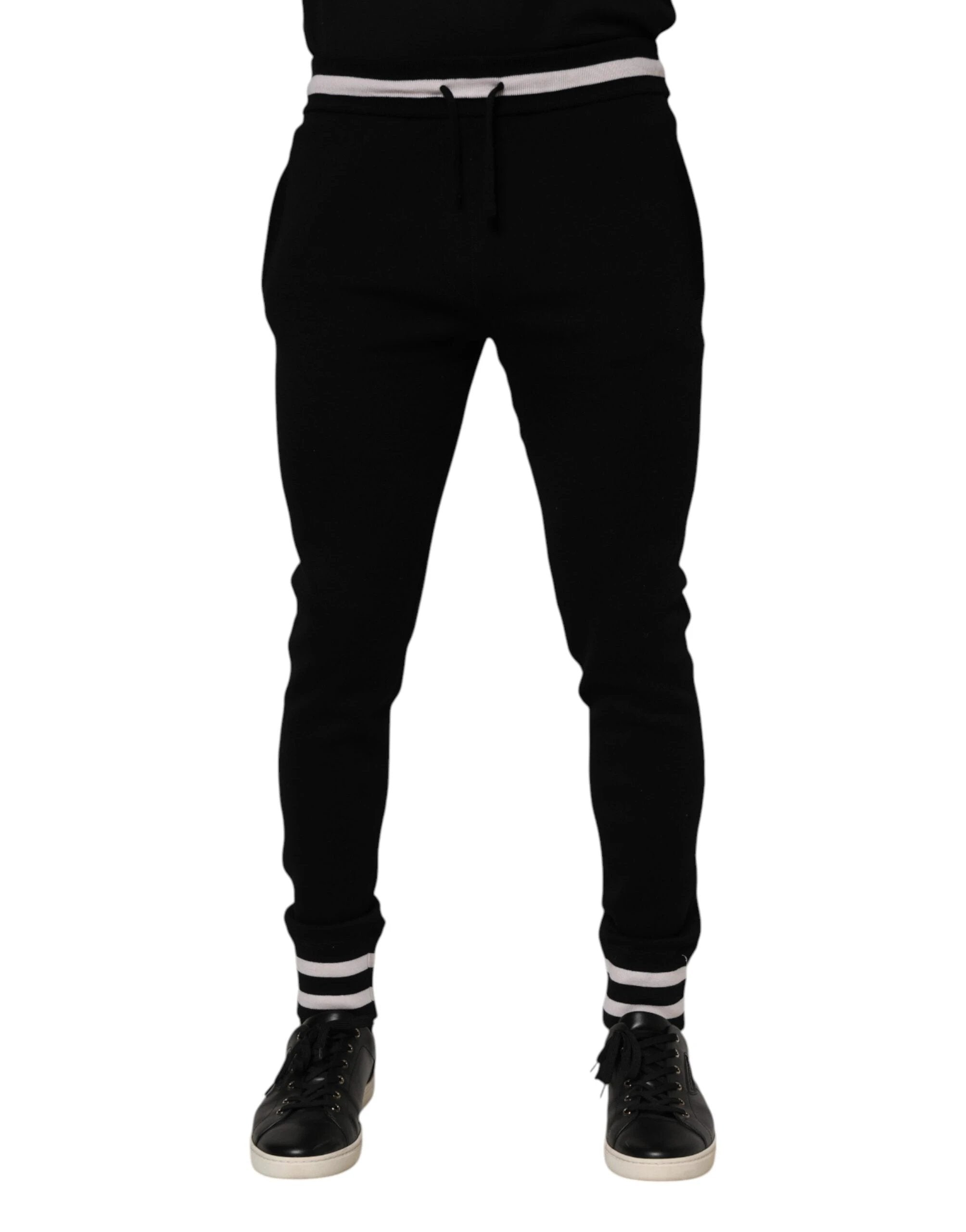 Dolce & Gabbana Black Cotton Men Jogger Sweatpants Pants by Dolce & Gabbana