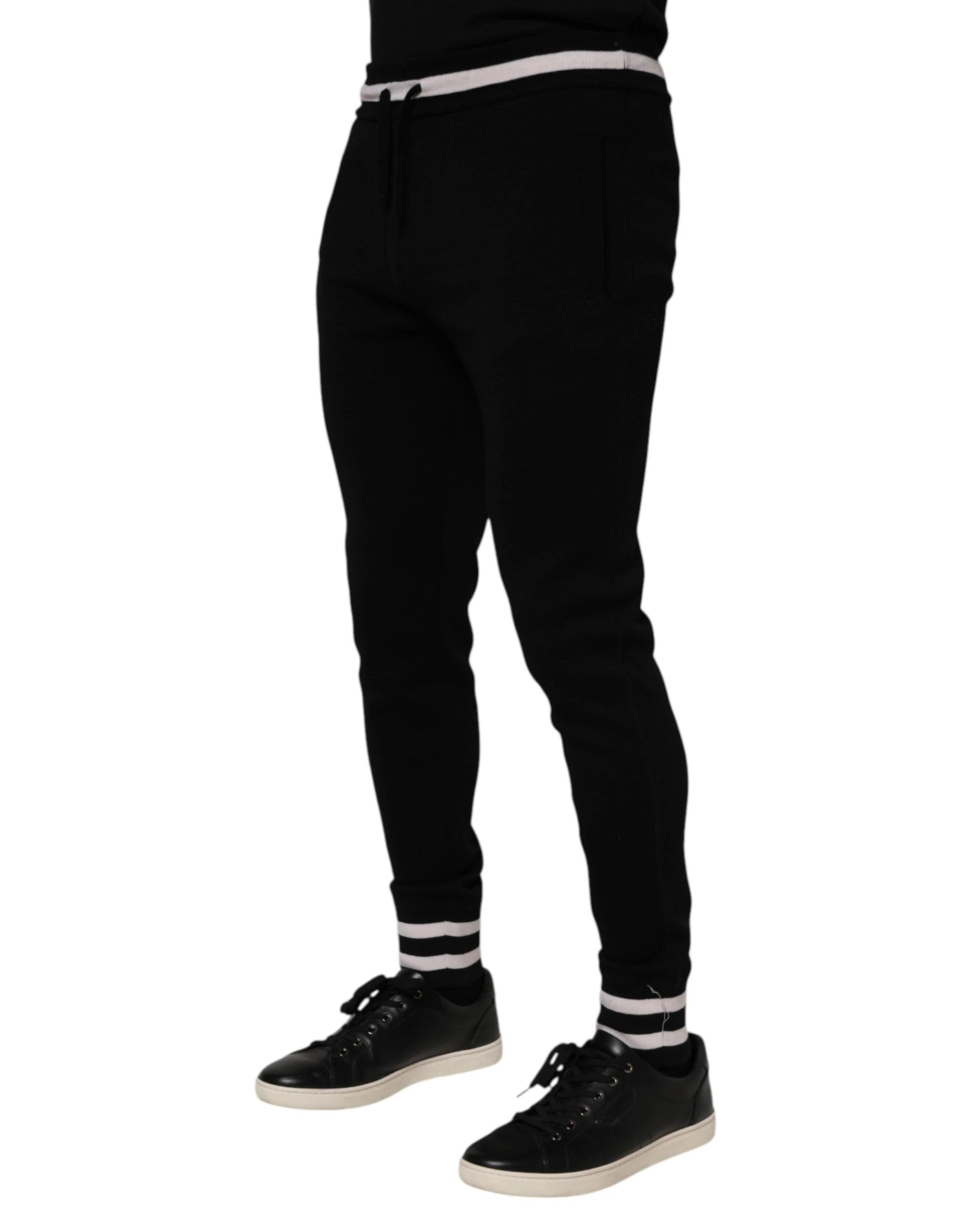 Dolce & Gabbana Black Cotton Men Jogger Sweatpants Pants by Dolce & Gabbana