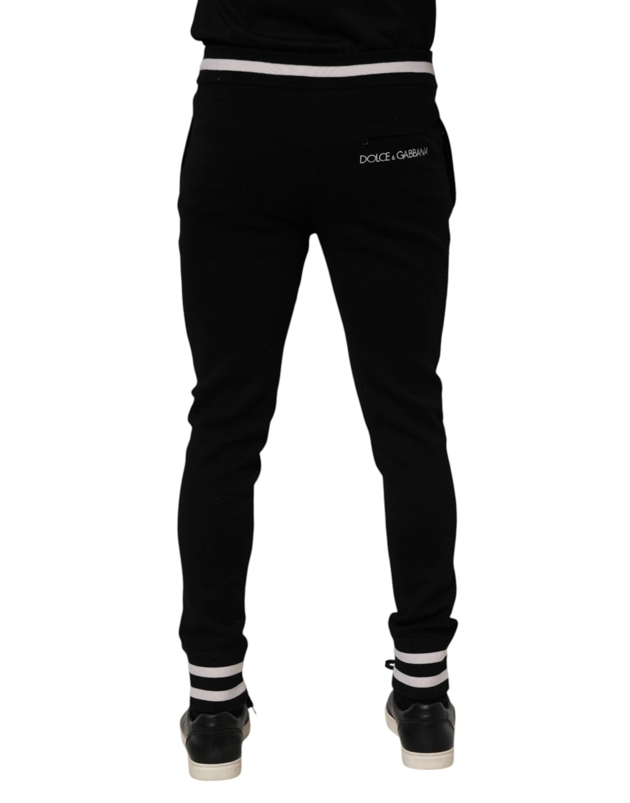 Dolce & Gabbana Black Cotton Men Jogger Sweatpants Pants by Dolce & Gabbana