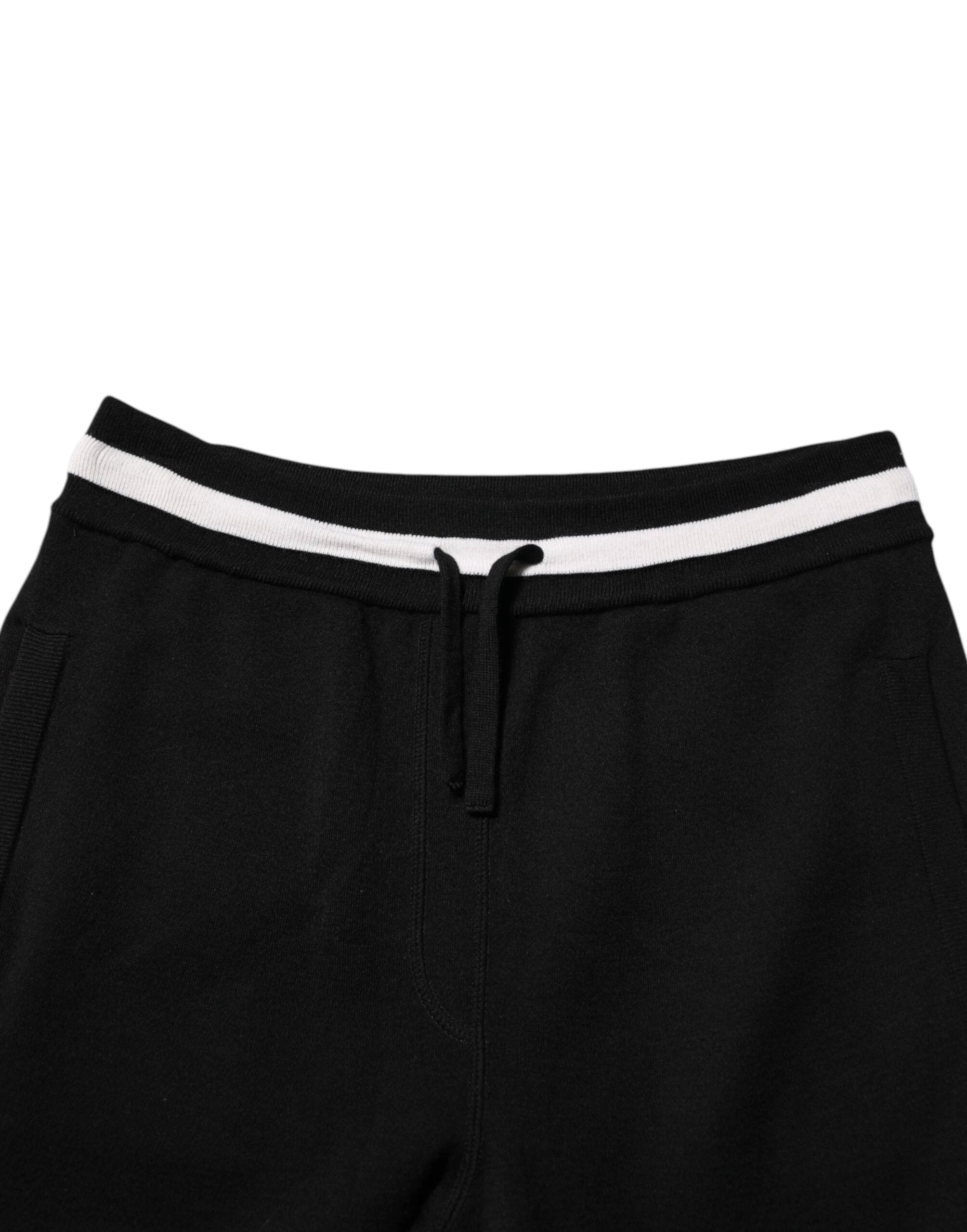 Dolce & Gabbana Black Cotton Men Jogger Sweatpants Pants by Dolce & Gabbana