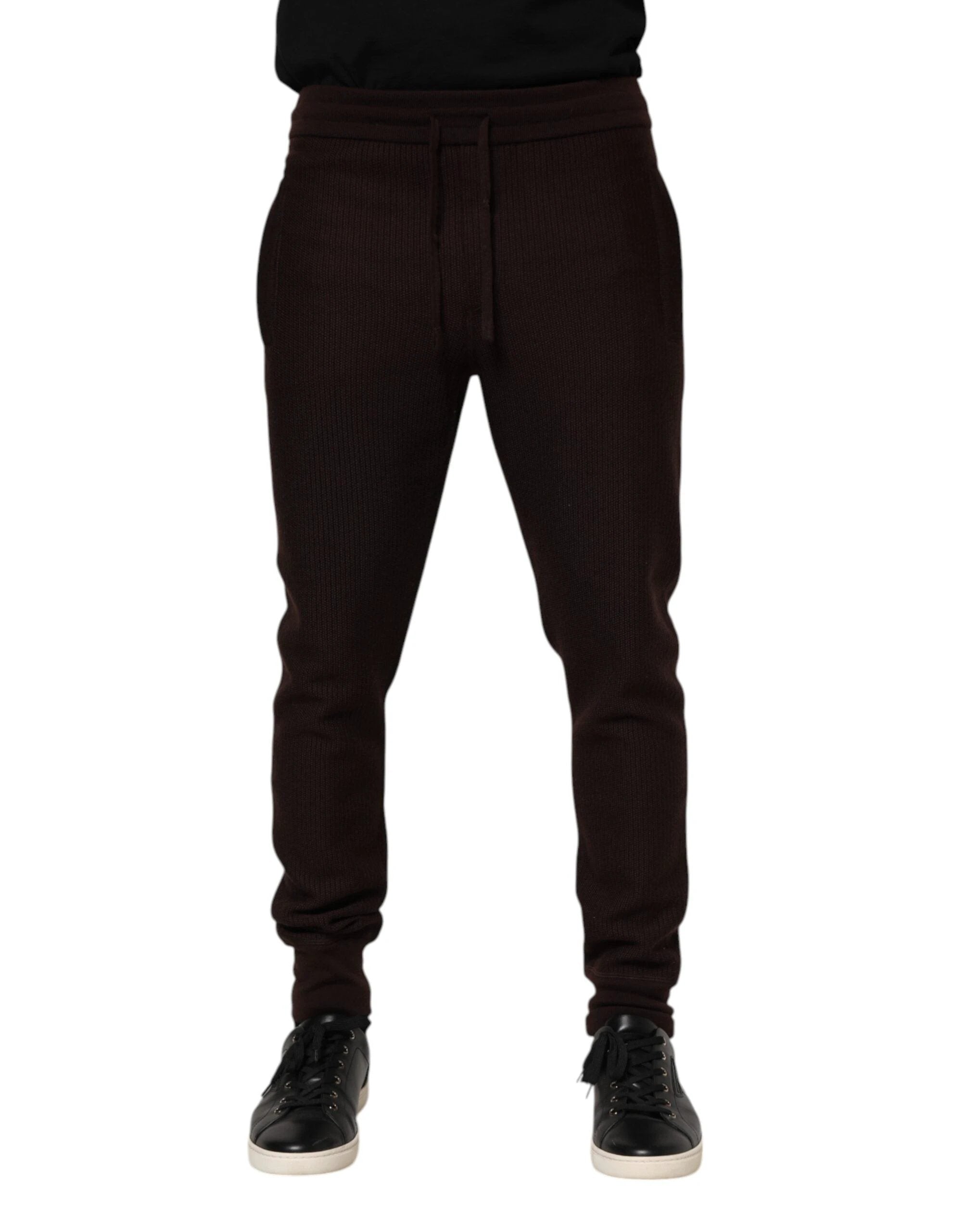 Dolce & Gabbana Brown Cashmere Men Jogger Sweatpants Pants by Dolce & Gabbana