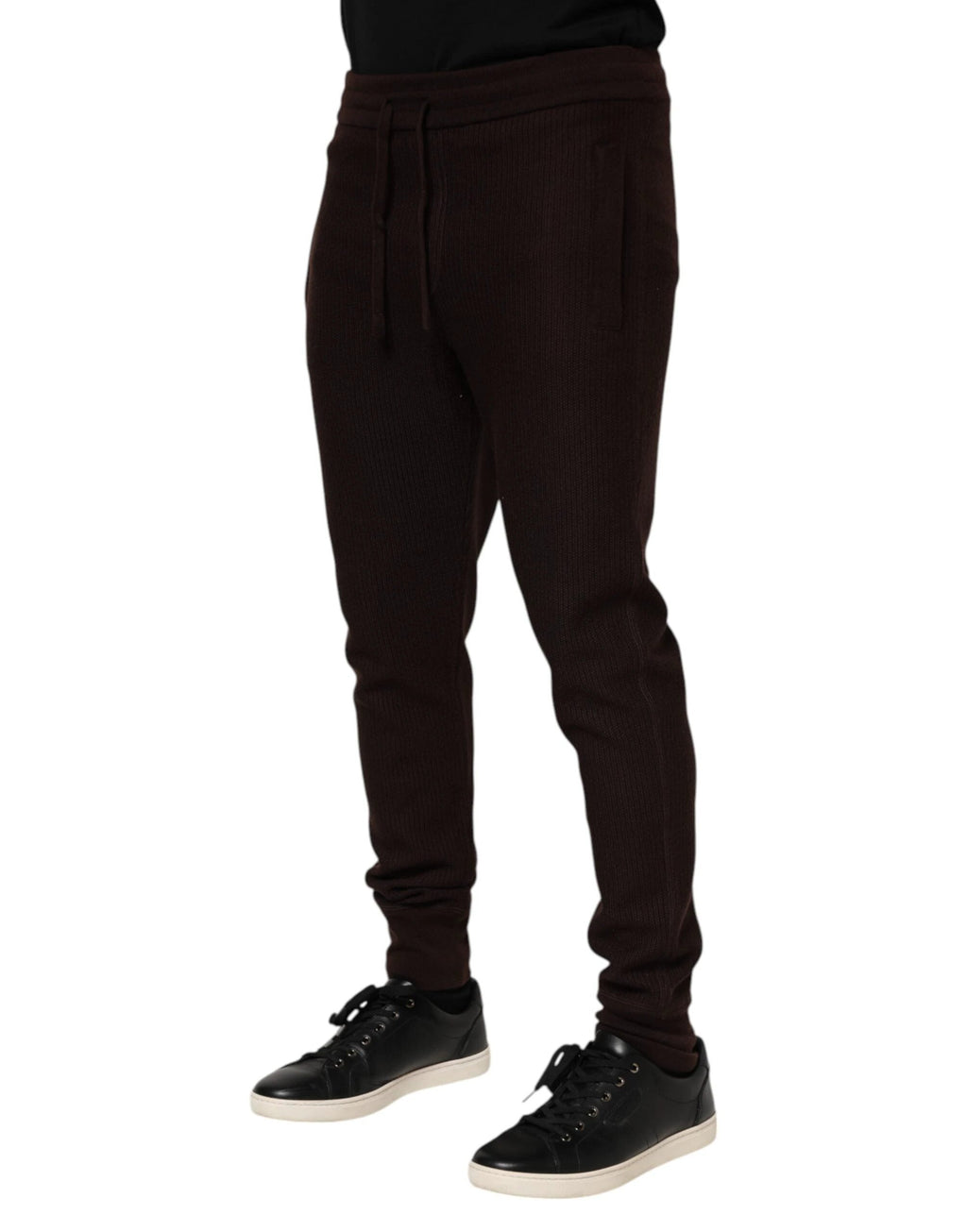 Dolce & Gabbana Brown Cashmere Men Jogger Sweatpants Pants by Dolce & Gabbana