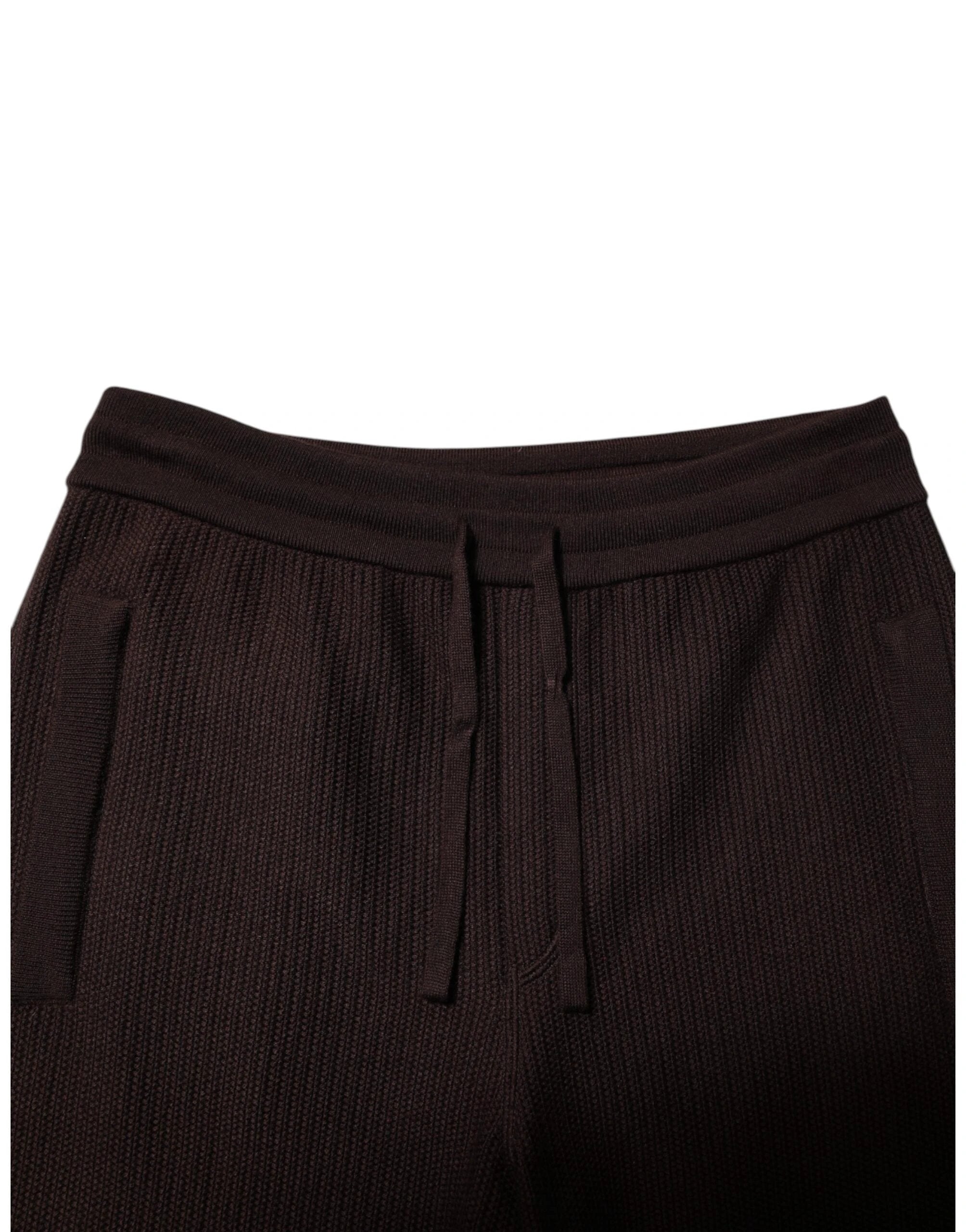Dolce & Gabbana Brown Cashmere Men Jogger Sweatpants Pants by Dolce & Gabbana