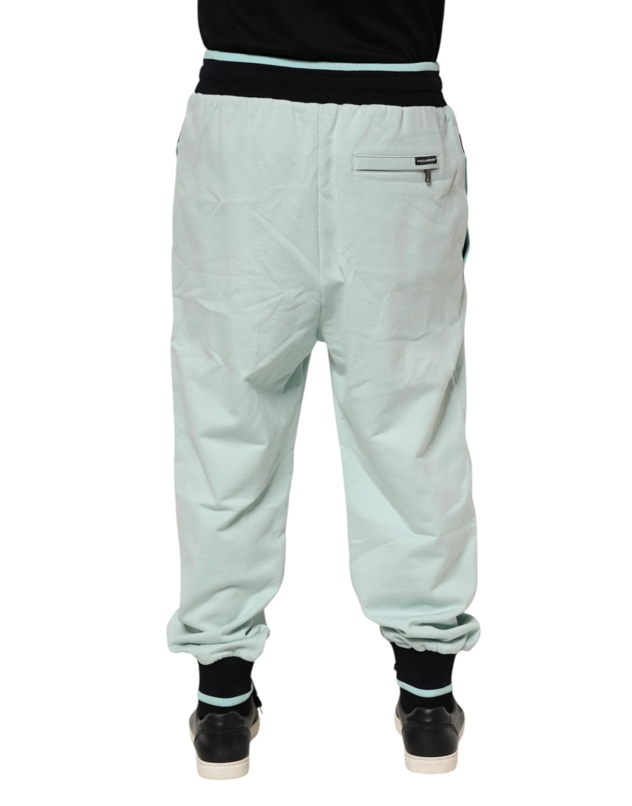Dolce & Gabbana Light Green Cotton Men Jogger Sweatpants Pants by Dolce & Gabbana
