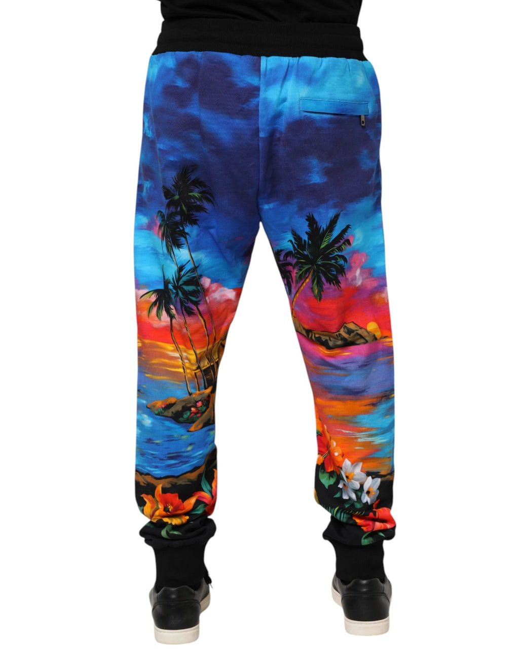 Dolce & Gabbana Blue Hawaiian Print Jogger Sweatpants Pants by Dolce & Gabbana
