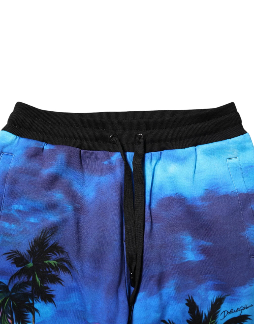 Dolce & Gabbana Blue Hawaiian Print Jogger Sweatpants Pants by Dolce & Gabbana