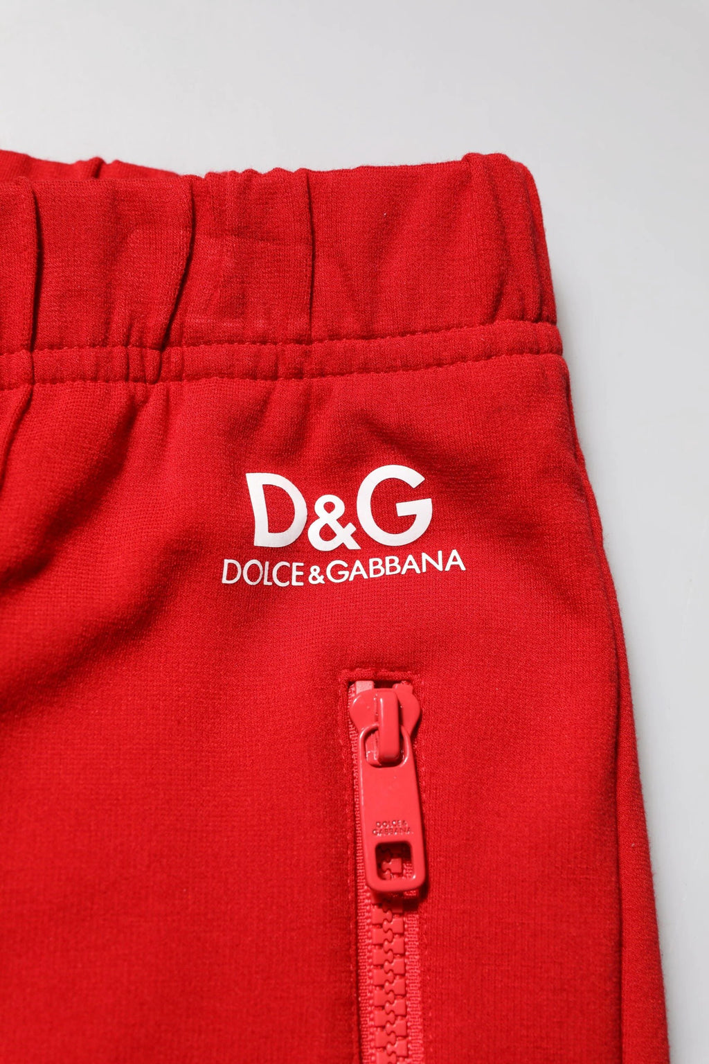 Dolce & Gabbana Red Viscose Logo Jogger Men Sweatpants Pants by Dolce & Gabbana