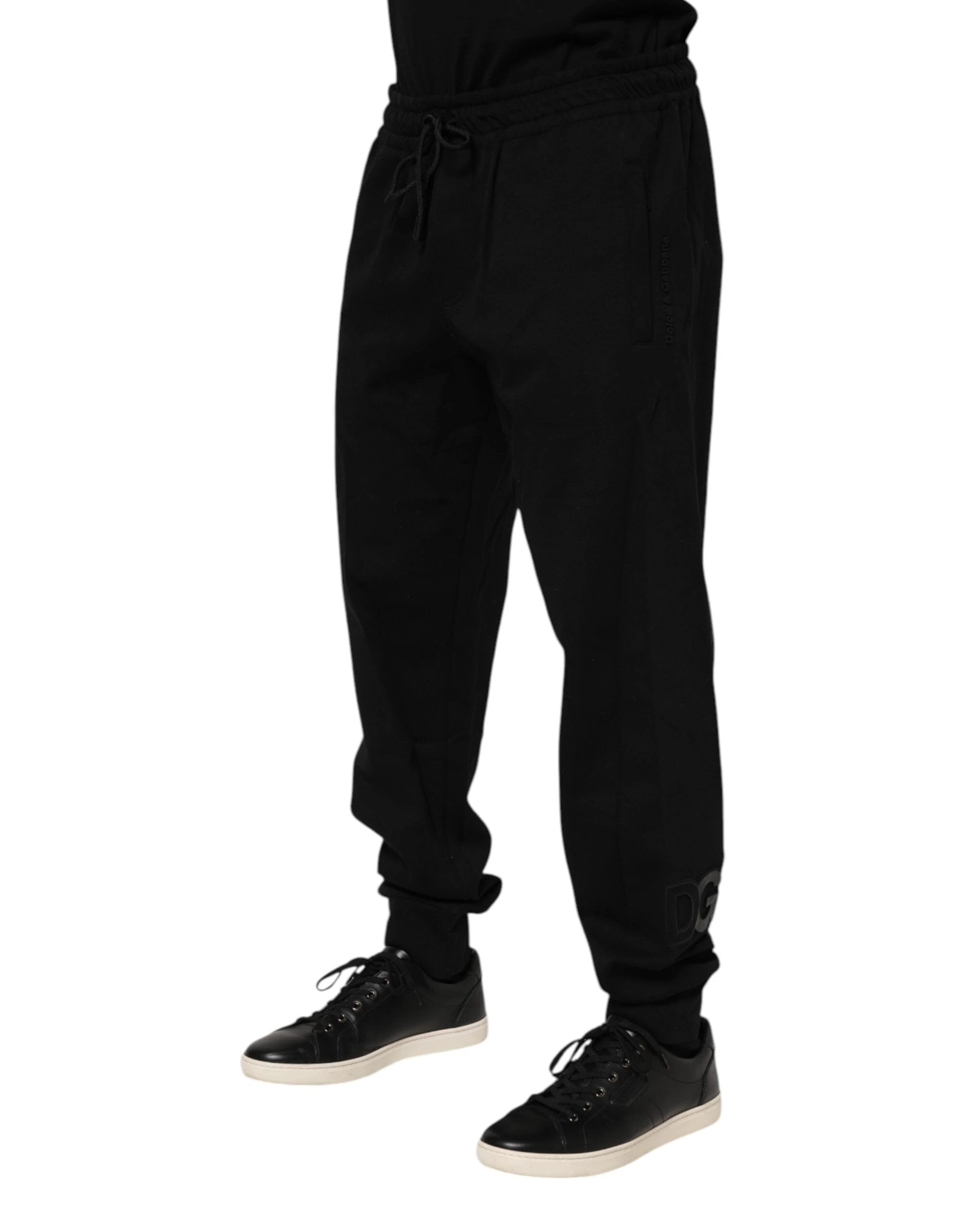 Dolce & Gabbana Black Cotton Men Jogger Sweatpants Pants by Dolce & Gabbana