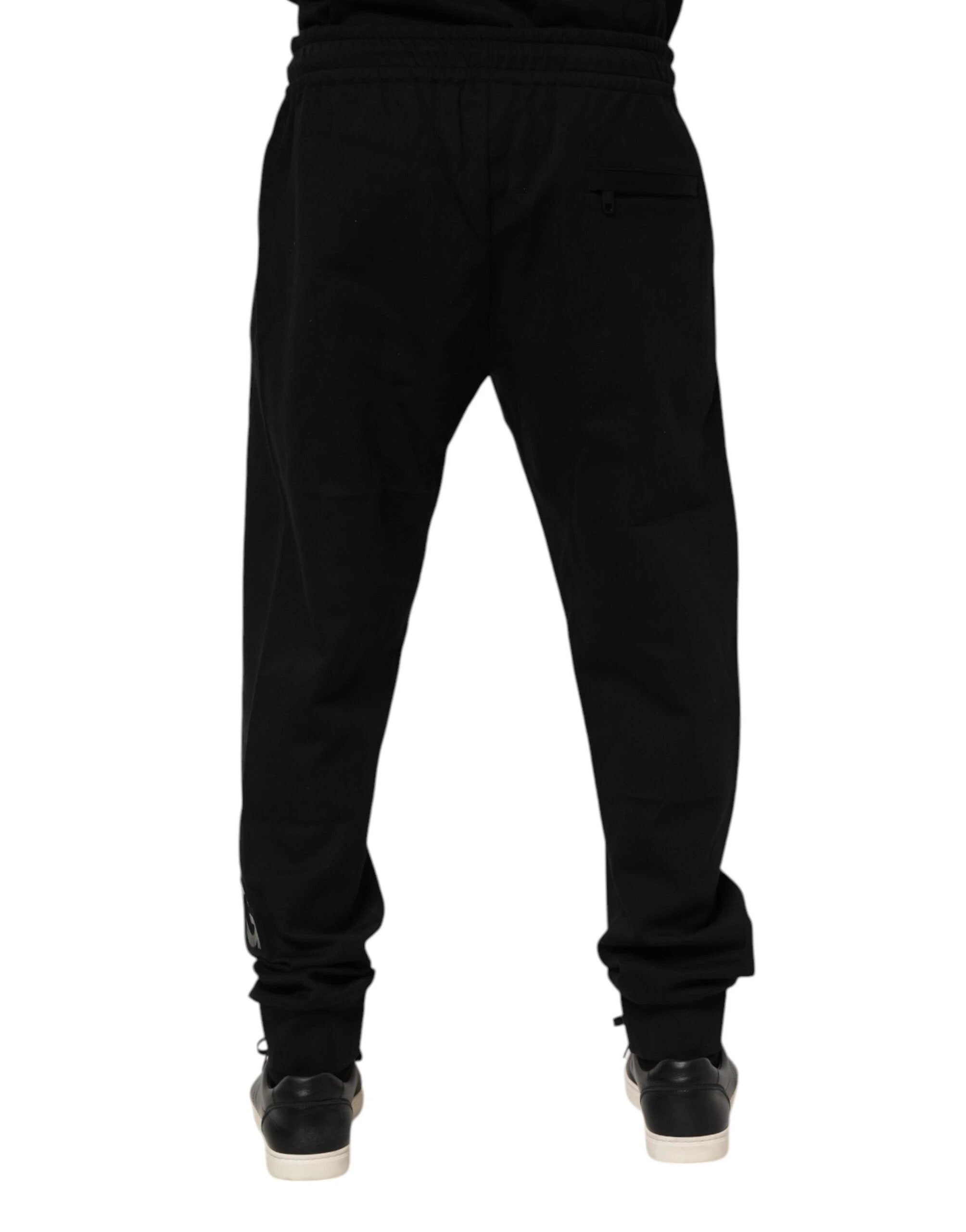 Dolce & Gabbana Black Cotton Men Jogger Sweatpants Pants by Dolce & Gabbana