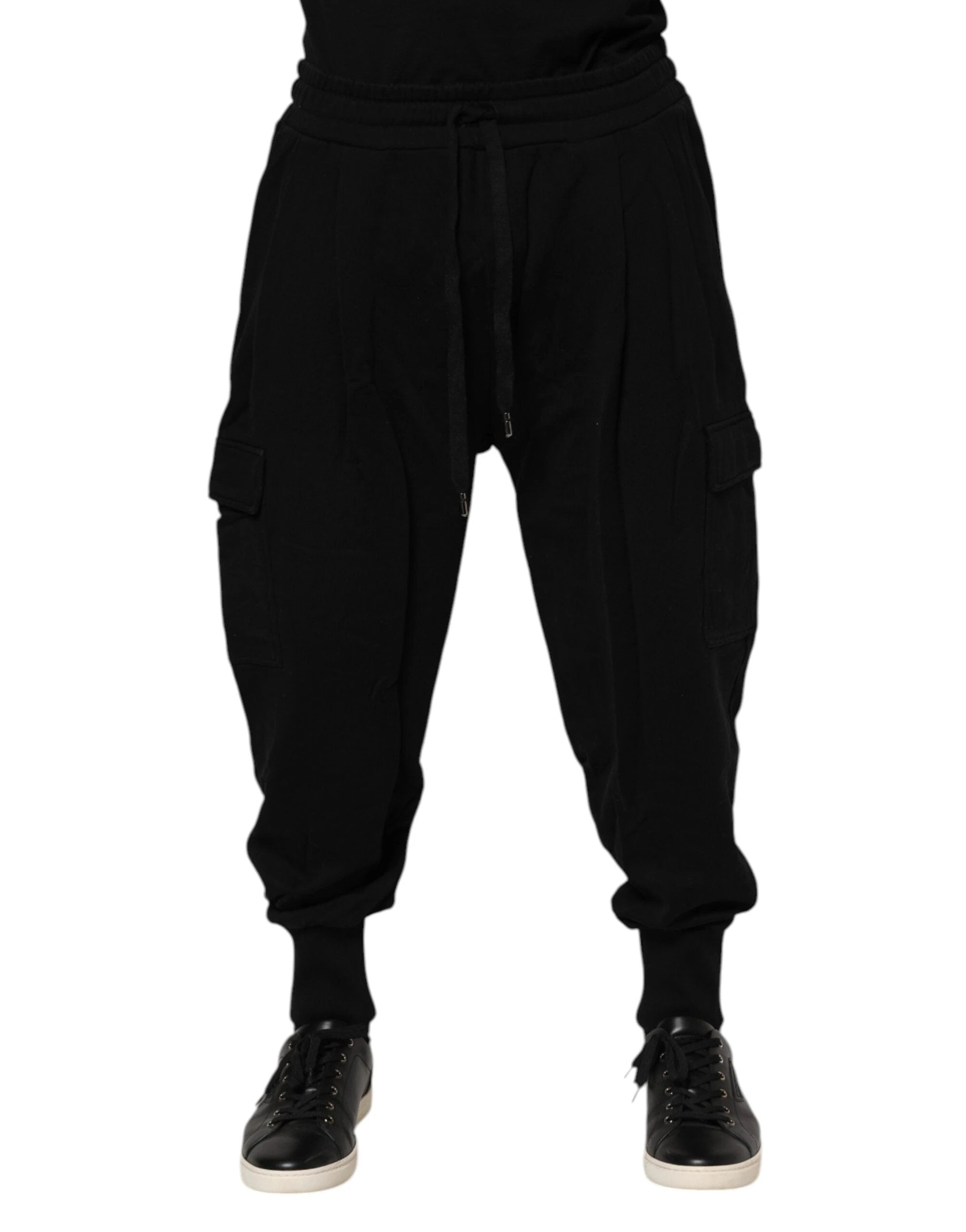 Dolce & Gabbana Black Cotton Logo Jogger Sweatpants Pants by Dolce & Gabbana