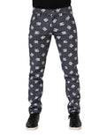 Dolce & Gabbana Dark Gray Logo Cotton Skinny Slim Denim Jeans by Dolce & Gabbana