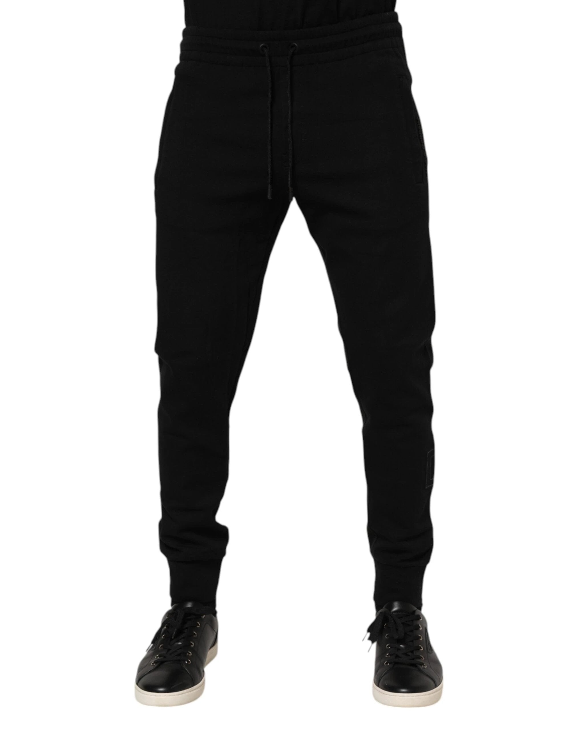 Dolce & Gabbana Black Cotton Men Jogger Sweatpants Pants by Dolce & Gabbana