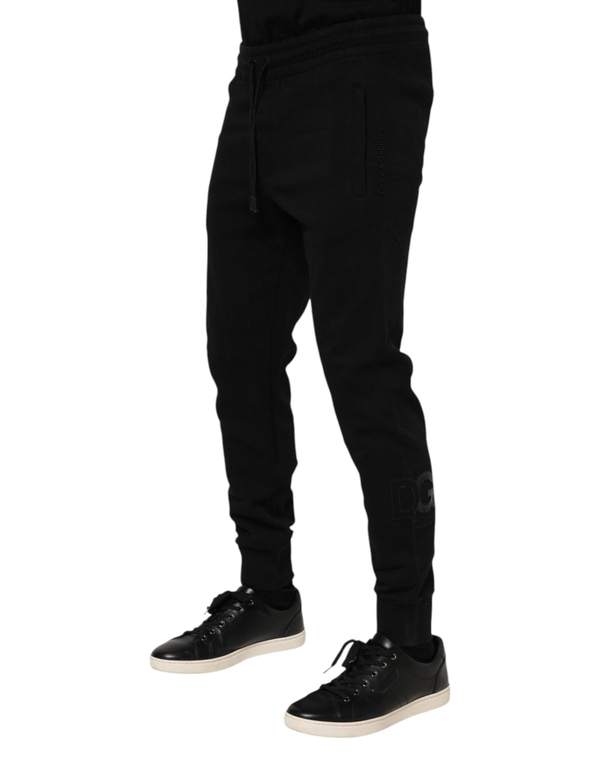 Dolce & Gabbana Black Cotton Men Jogger Sweatpants Pants by Dolce & Gabbana