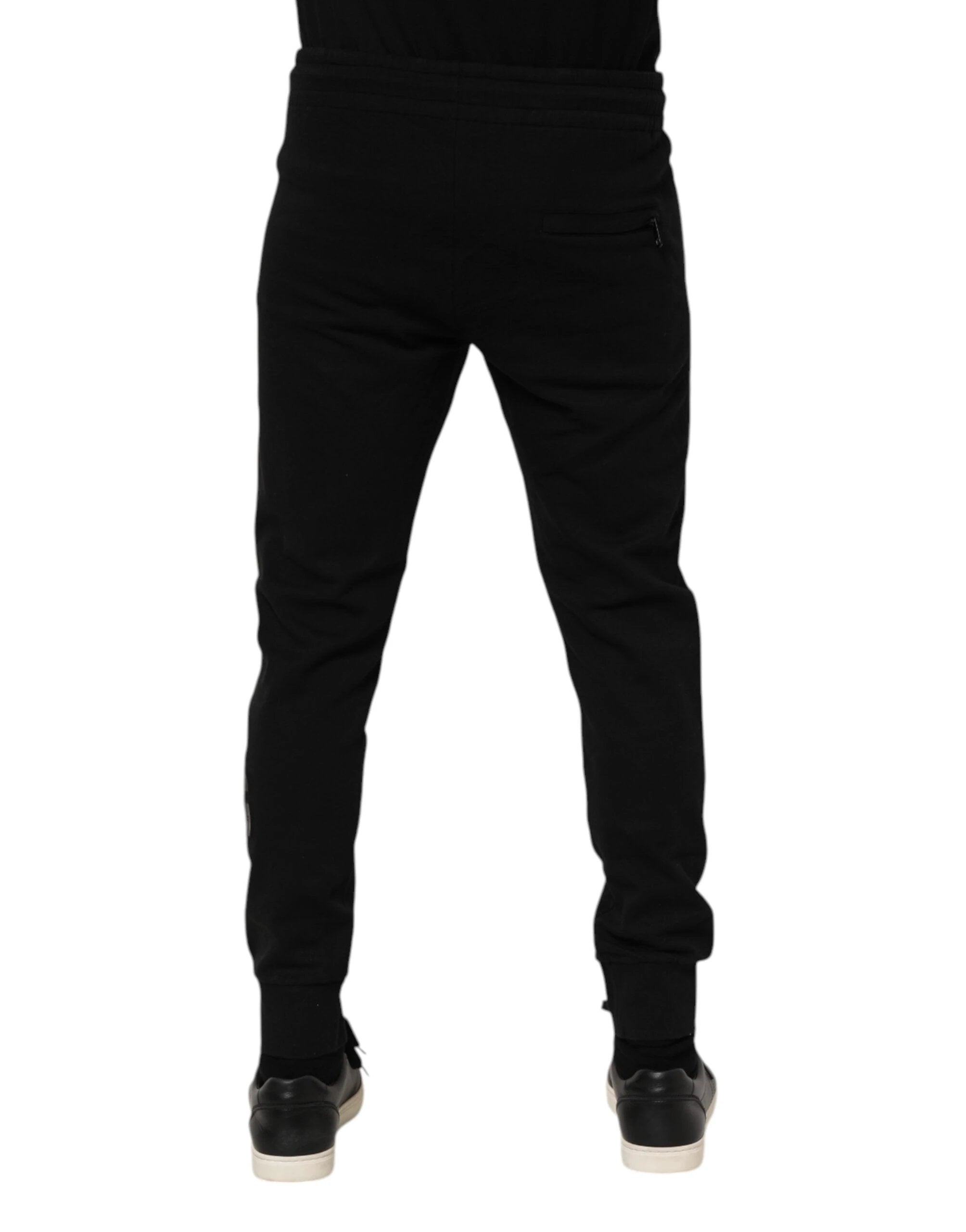 Dolce & Gabbana Black Cotton Men Jogger Sweatpants Pants by Dolce & Gabbana