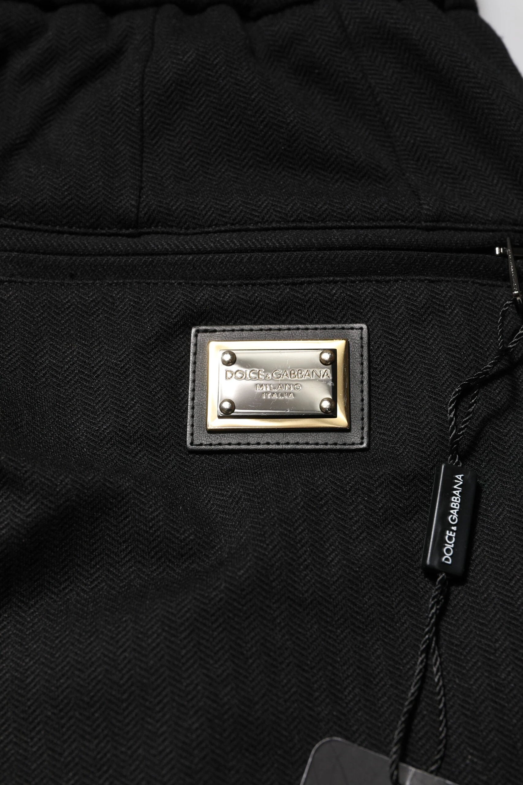 Dolce & Gabbana Black Viscose Drawstring Men Jogger Pants by Dolce & Gabbana