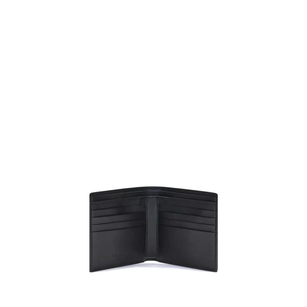 Portefeuille Alexander McQueen Bos Taurus en cuir de veau noir