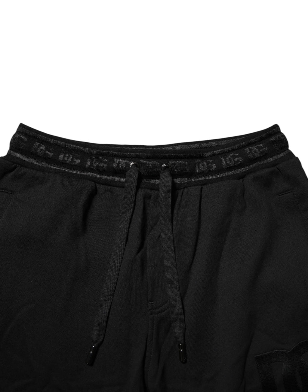 Dolce & Gabbana Black Cotton Drawstring Jogger Pants by Dolce & Gabbana