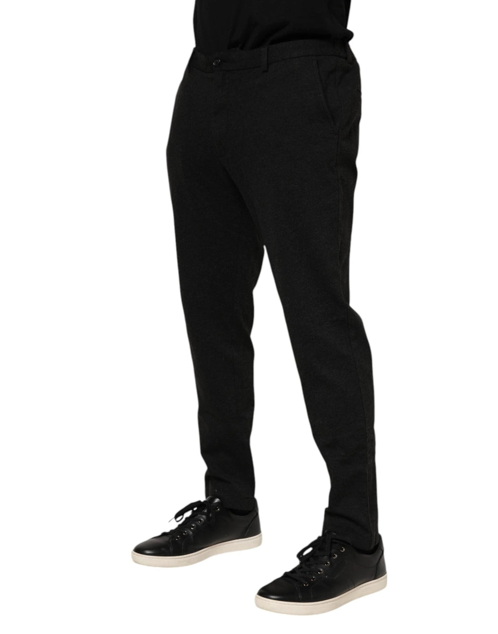 Dolce & Gabbana Dark Gray Viscose Dress Men Pants by Dolce & Gabbana